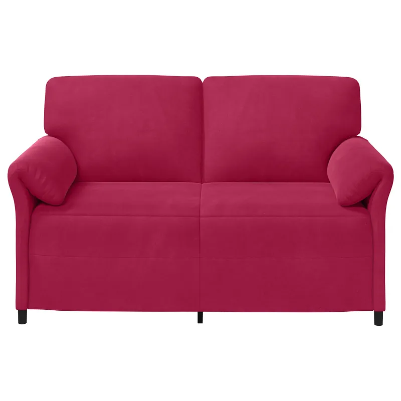 Dvitaškė sofa Vyno raudona 158 x 83 x 95 cm Aksomas