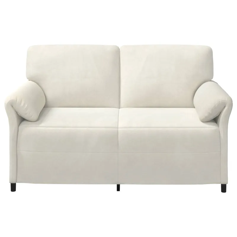 Dvitaškė sofa Kreminė 158 x 83 x 95 cm Aksomas