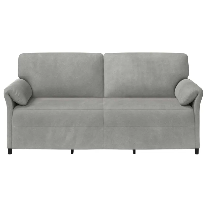 3-Vietis Sofa Šviesiai pilka 198 x 83 x 95 cm Aksomas