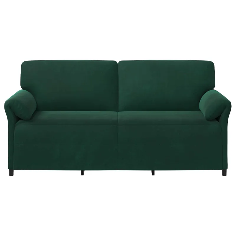 3-Vietis Sofa Tamsiai žalia 198 x 83 x 95 cm Aksomas