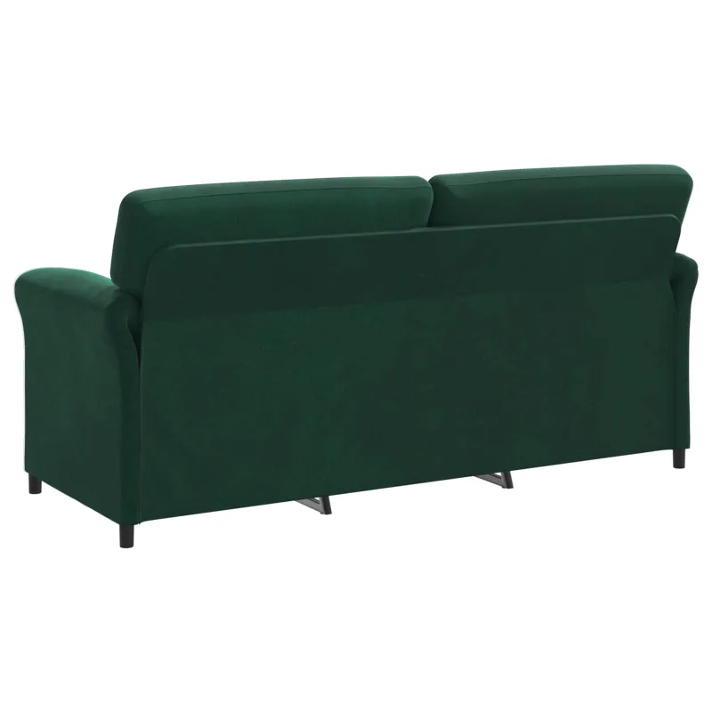 3-Vietis Sofa Tamsiai žalia 198 x 83 x 95 cm Aksomas