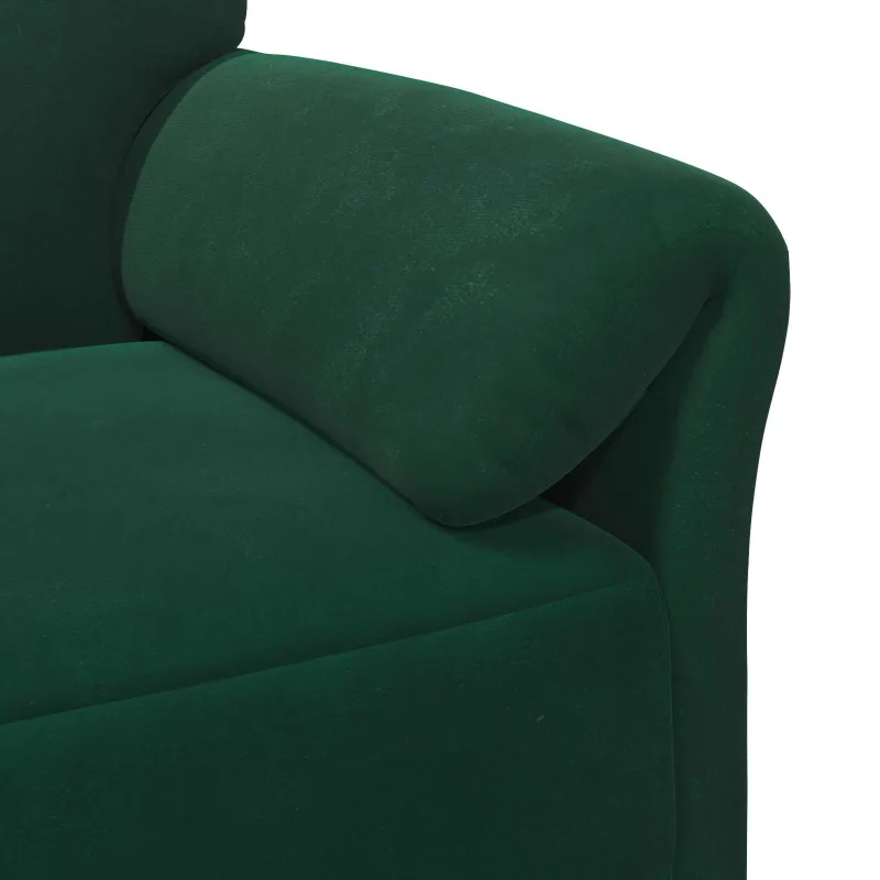 3-Vietis Sofa Tamsiai žalia 198 x 83 x 95 cm Aksomas