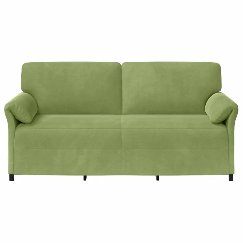 3-Vietis Sofa Šviesiai žalia 198 x 83 x 95 cm Aksomas