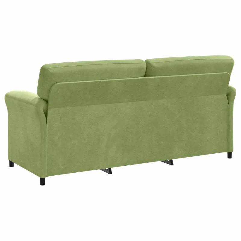 3-Vietis Sofa Šviesiai žalia 198 x 83 x 95 cm Aksomas