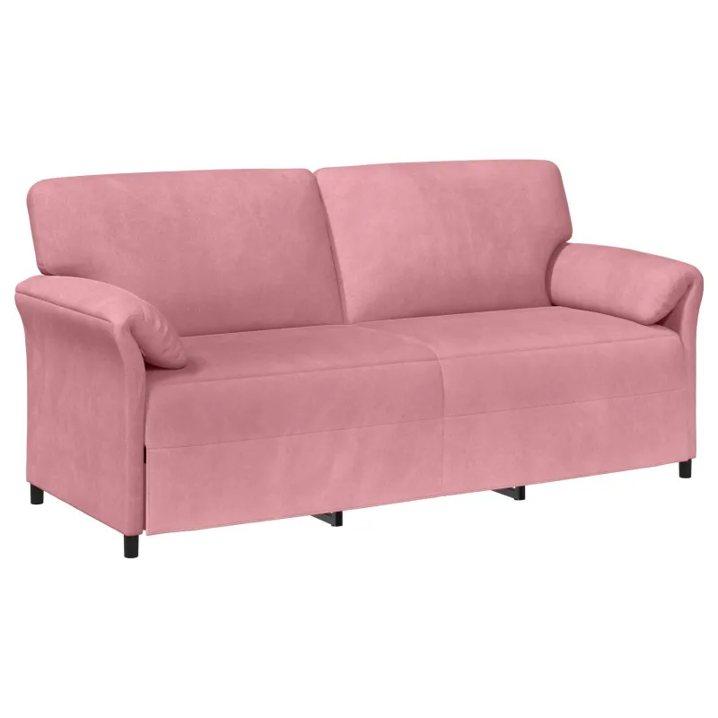 3-Vietis Sofa Rožinė 198 x 83 x 95 cm Aksomas