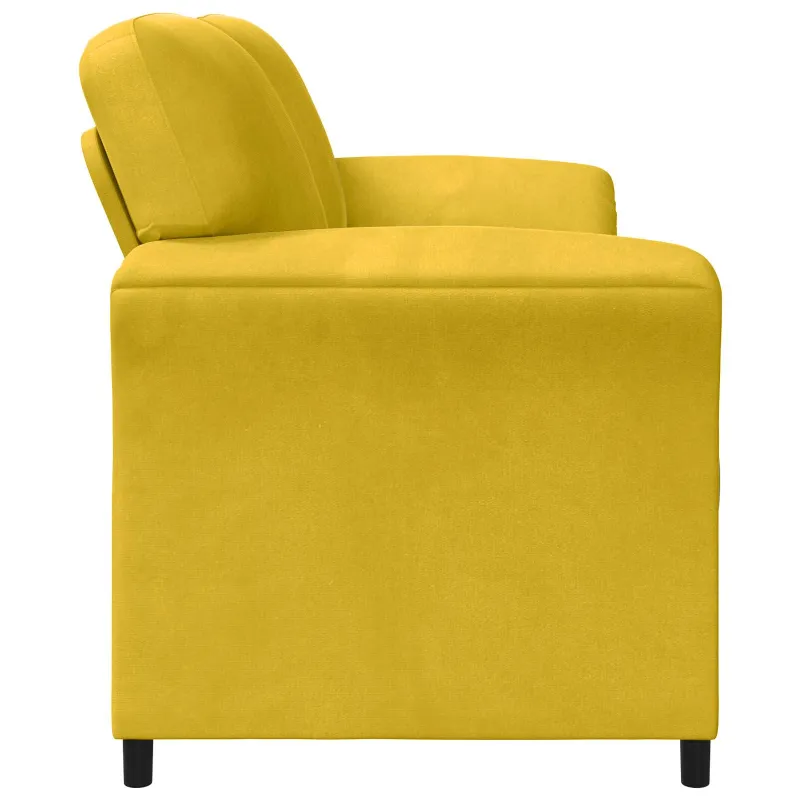 3-Vietis Sofa Geltona 198 x 83 x 95 cm Aksomas