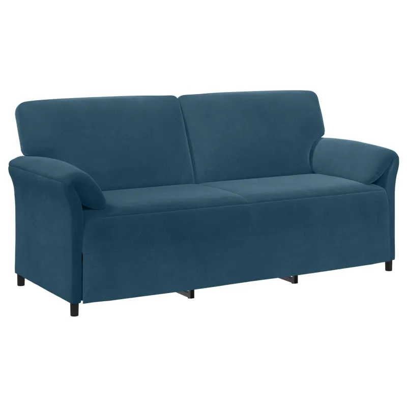 3-Vietis Sofa Mėlyna 198 x 83 x 95 cm Aksomas