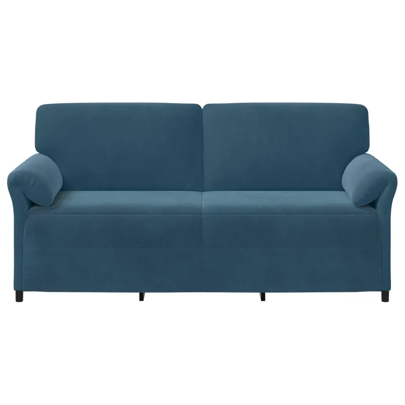 3-Vietis Sofa Mėlyna 198 x 83 x 95 cm Aksomas