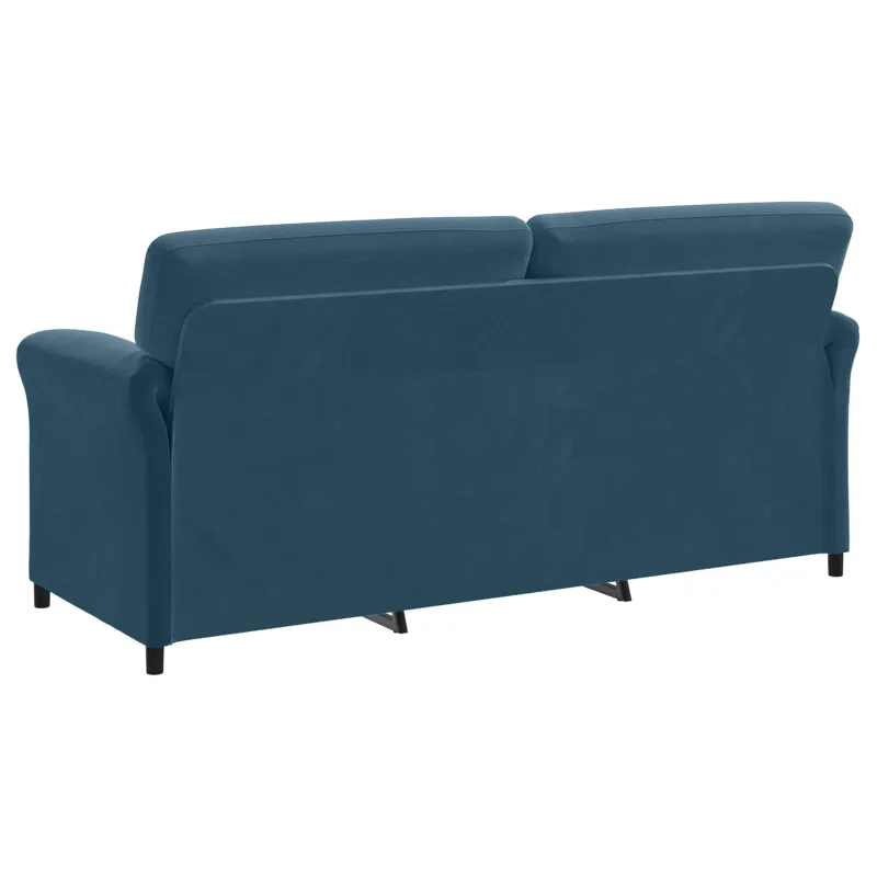 3-Vietis Sofa Mėlyna 198 x 83 x 95 cm Aksomas