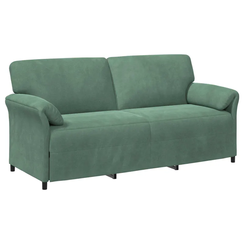 3-Vietis Sofa Jūrinė žalia 198 x 83 x 95 cm Aksomas