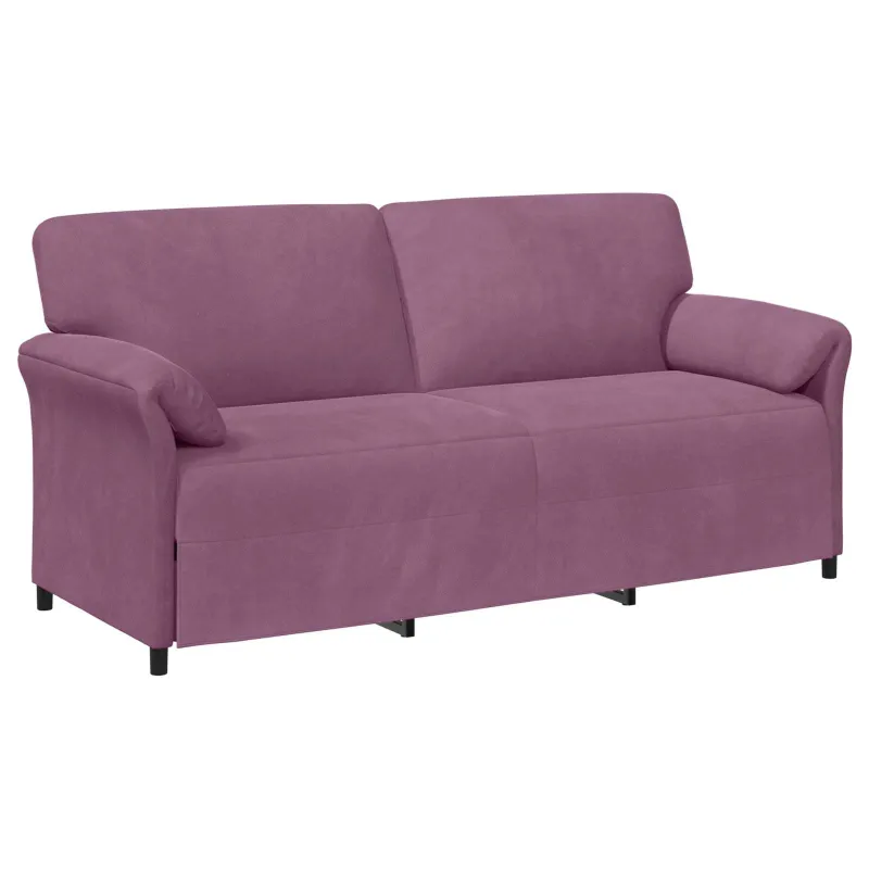3-Vietis Sofa Violetinė 198 x 83 x 95 cm Aksomas