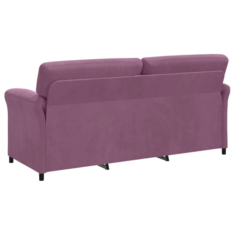 3-Vietis Sofa Violetinė 198 x 83 x 95 cm Aksomas