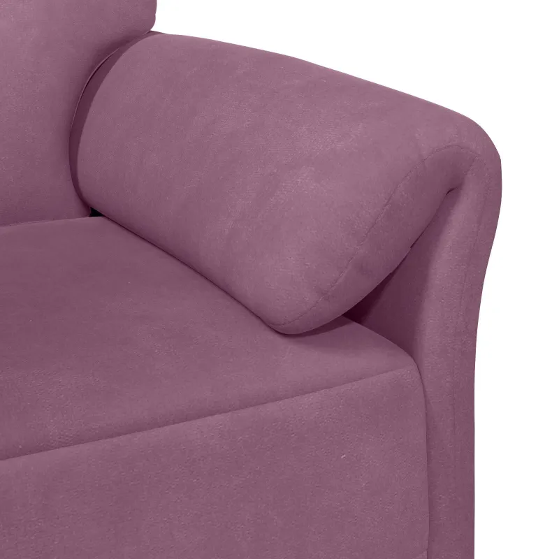 3-Vietis Sofa Violetinė 198 x 83 x 95 cm Aksomas