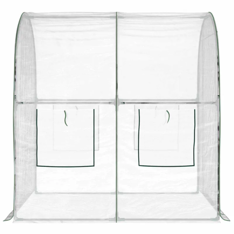 Šiltnamis su rėmu 160 x 200 x 192,5 cm PVC Skaidrus