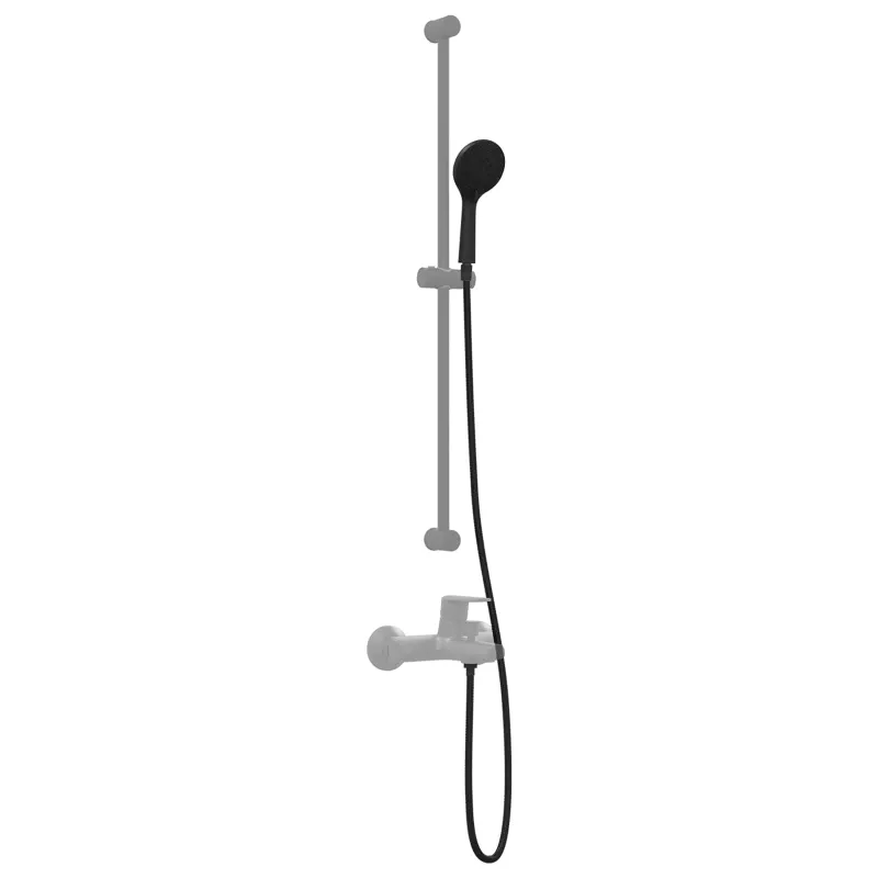 Dušo galvutės rinkinys Juoda 150 cm Nerūdijantis plienas