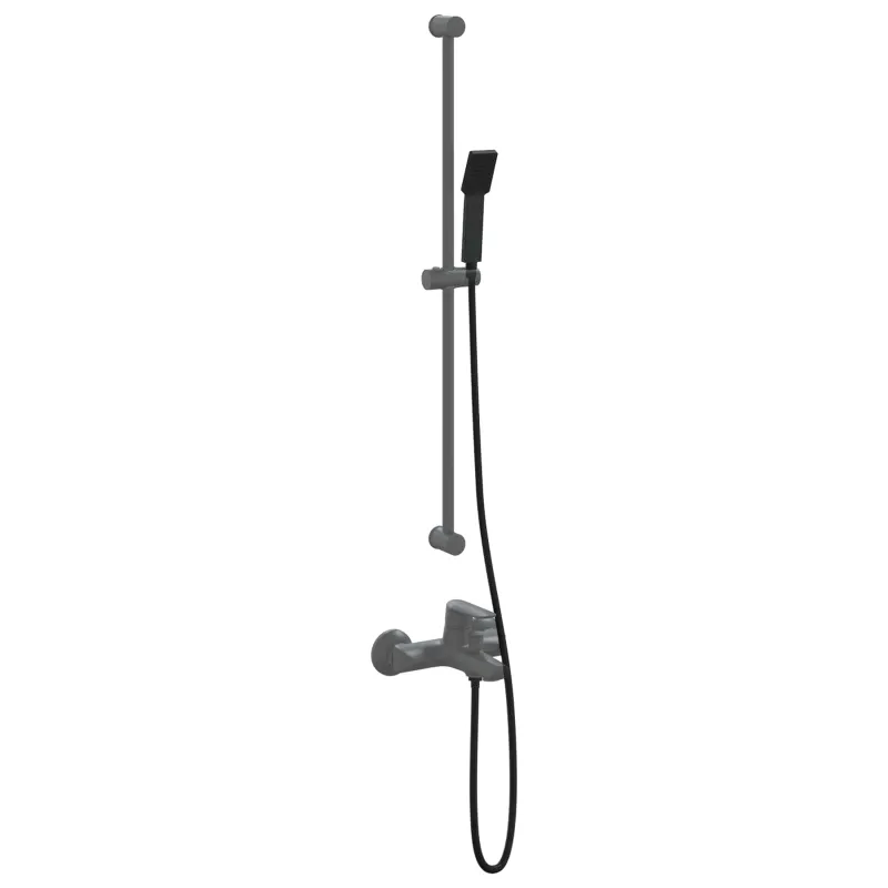 Dušo galvutės rinkinys Juoda 150 cm Nerūdijantis plienas