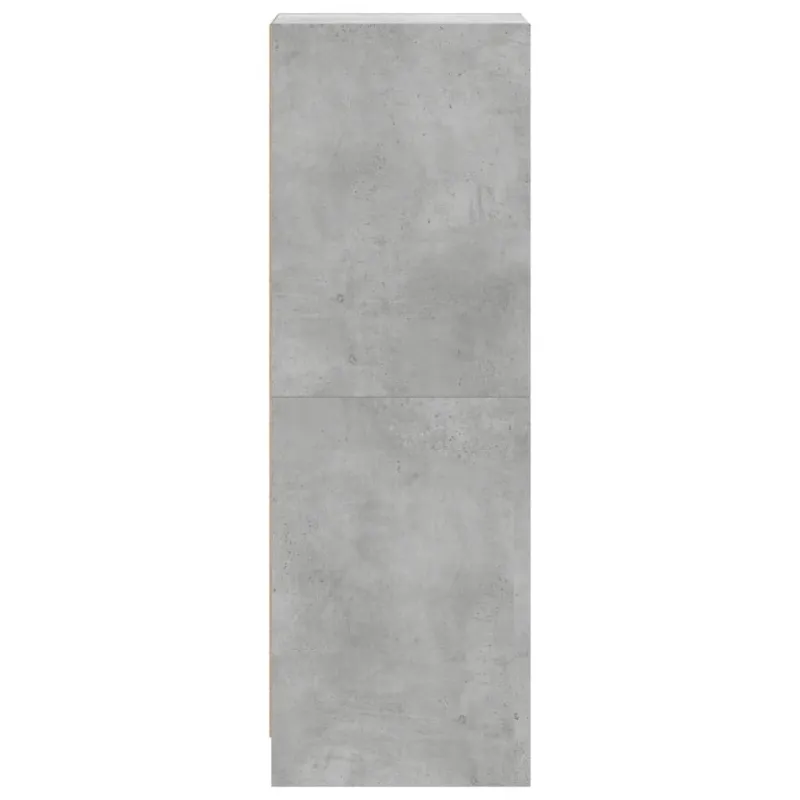 Komoda su stiklinėmis durelėmis, betono pilka, 35x37x109cm