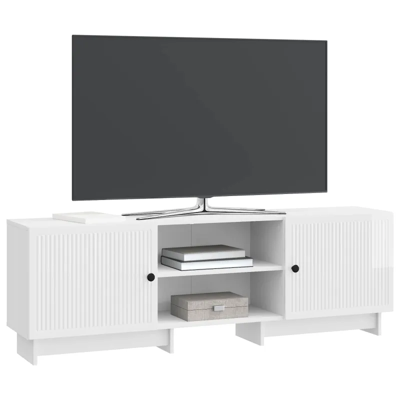 Televizoriaus spintelė Aukšto Blizgesio Baltas 150 x 31 x 50 cm