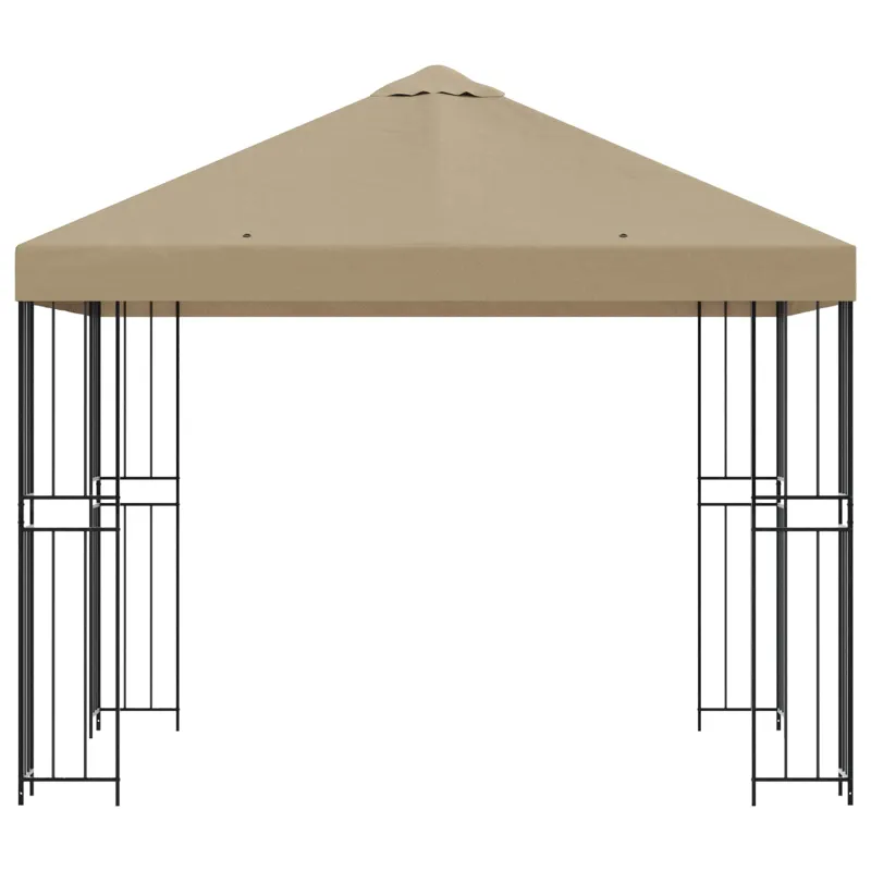 Pavėsinė 3 x 3 m Smėlio Poliesteris ir plienas 190 gsm