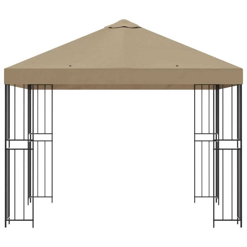 Pavėsinė 3 x 3 m Smėlio Poliesteris ir plienas 190 gsm