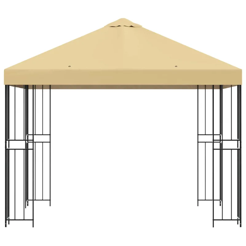 Pavėsinė 3 x 3 m Kreminė Poliesteris ir plienas 190 gsm