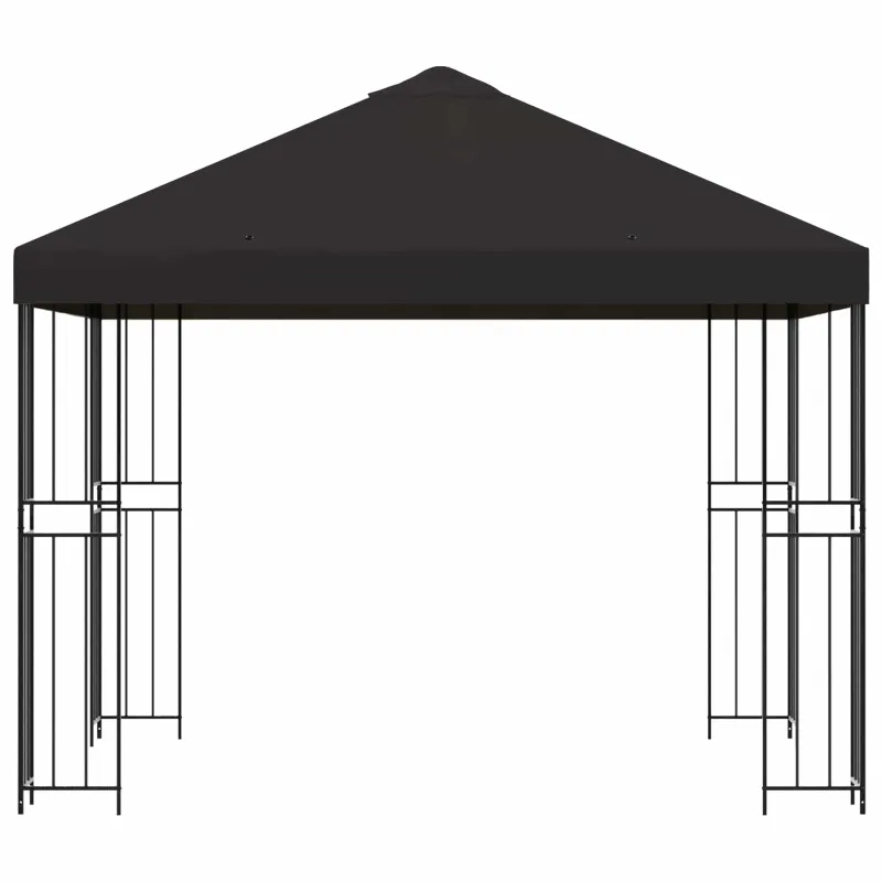 Pavėsinė 3 x 3 m Antracito Poliesteris ir plienas 190 gsm