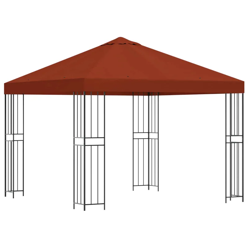 Pavėsinė 3 x 3 m Terakotos Poliesteris ir plienas 190 gsm