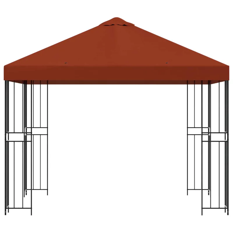 Pavėsinė 3 x 3 m Terakotos Poliesteris ir plienas 190 gsm