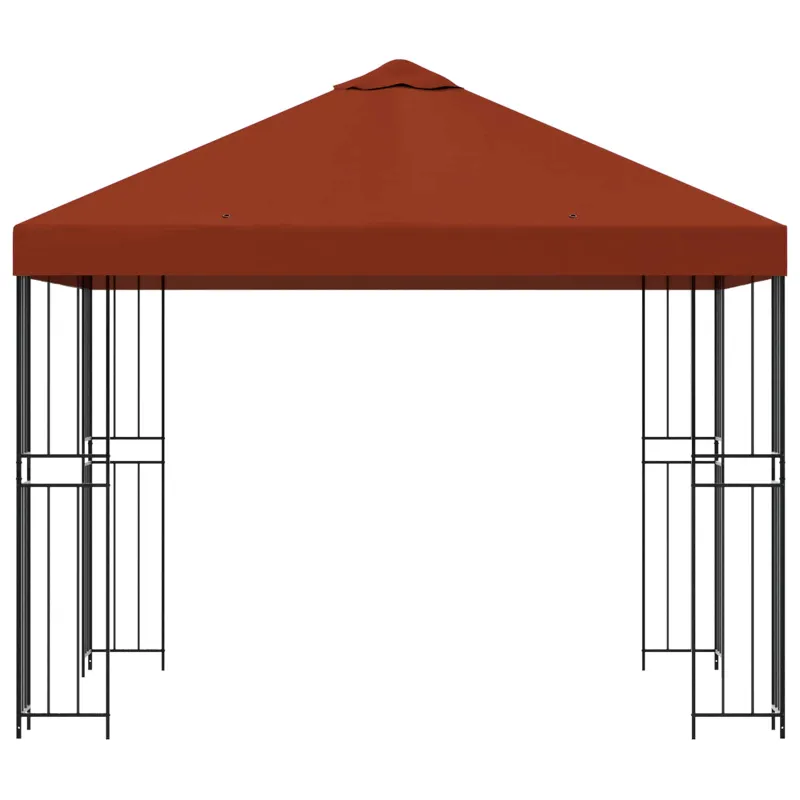Pavėsinė 3 x 3 m Terakotos Poliesteris ir plienas 190 gsm