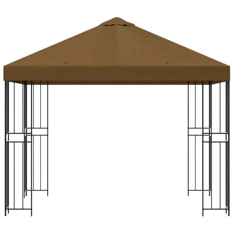 Pavėsinė 3 x 3 m Taupe Poliesteris ir plienas 190 gsm