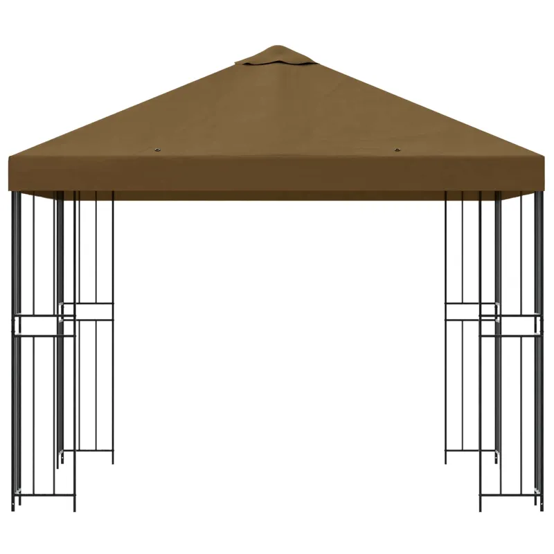 Pavėsinė 3 x 3 m Taupe Poliesteris ir plienas 190 gsm