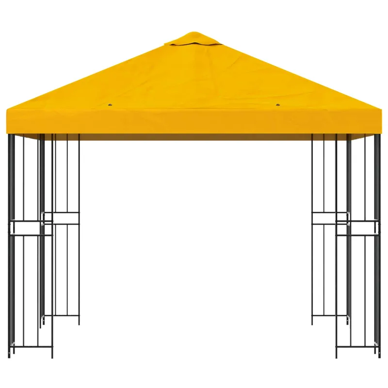 Pavėsinė 3 x 3 m Geltona Poliesteris ir plienas 190 gsm