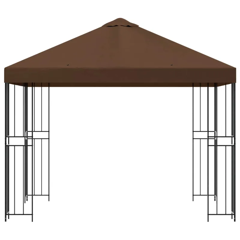 Pavėsinė 3 x 3 m Ruda Poliesteris ir plienas 190 gsm