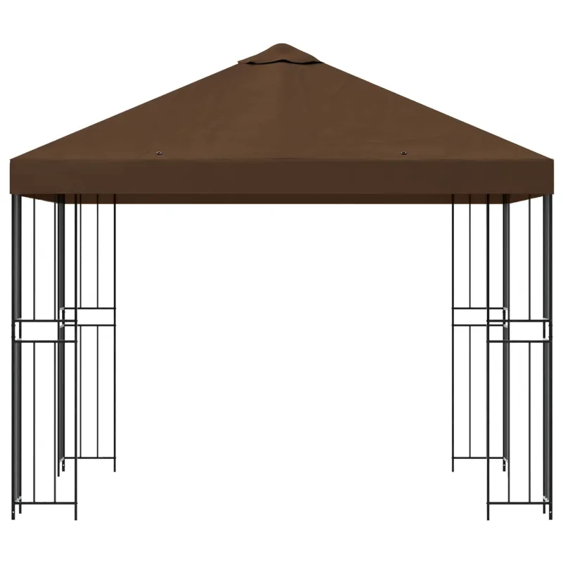 Pavėsinė 3 x 3 m Ruda Poliesteris ir plienas 190 gsm