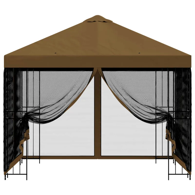 Sodo pavėsinė su šoninėmis sienelėmis 3 x 3 m Taupe