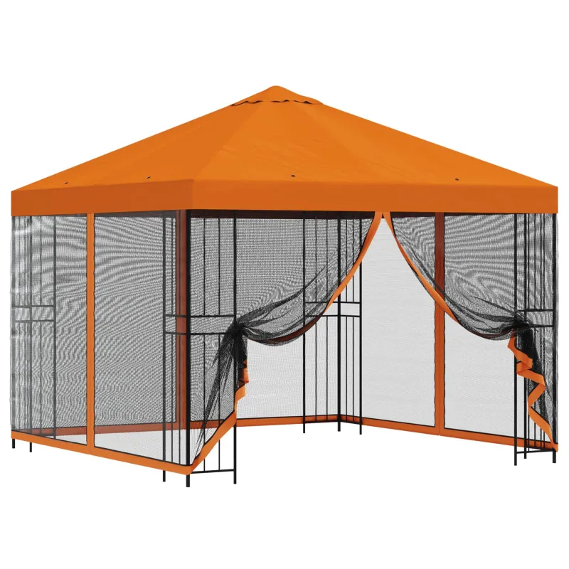 Sodo pavėsinė su šoninėmis sienelėmis 3 x 3 m Oranžinė