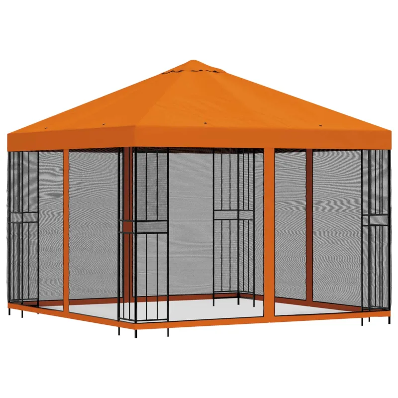 Sodo pavėsinė su šoninėmis sienelėmis 3 x 3 m Oranžinė