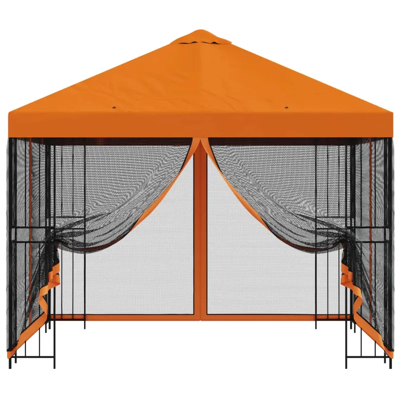 Sodo pavėsinė su šoninėmis sienelėmis 3 x 3 m Oranžinė