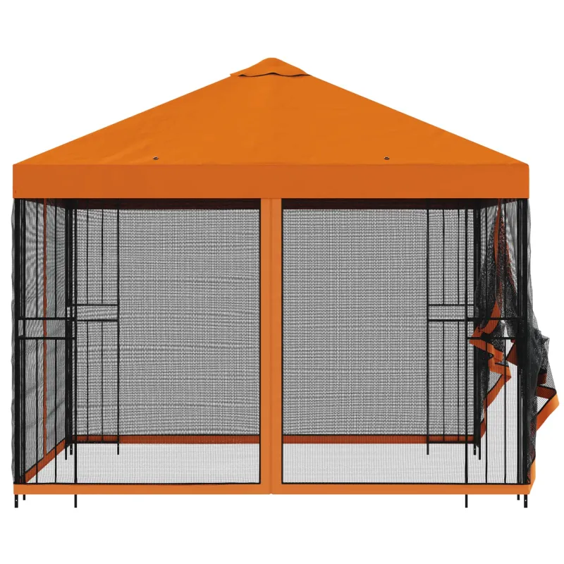 Sodo pavėsinė su šoninėmis sienelėmis 3 x 3 m Oranžinė