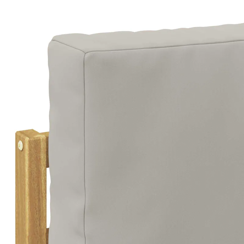 Lauko kampinė sofa Kietos akacijos mediena Balta