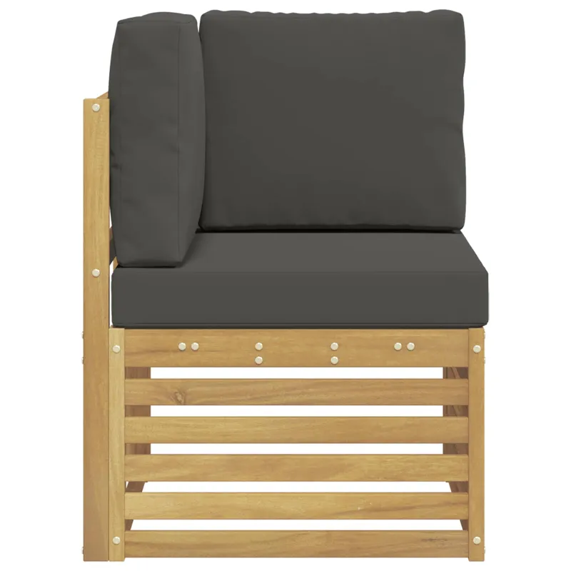 Lauko kampinė sofa Kietos akacijos mediena Balta