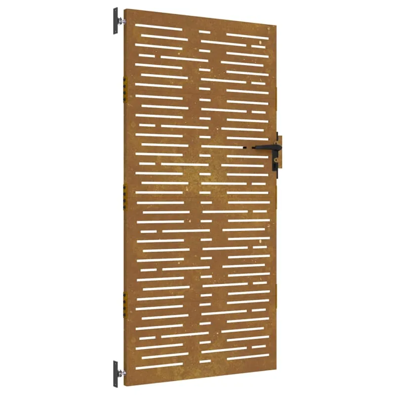 Sodo vartai, 85x175 cm, Corten plienas, kvadratinis dizainas