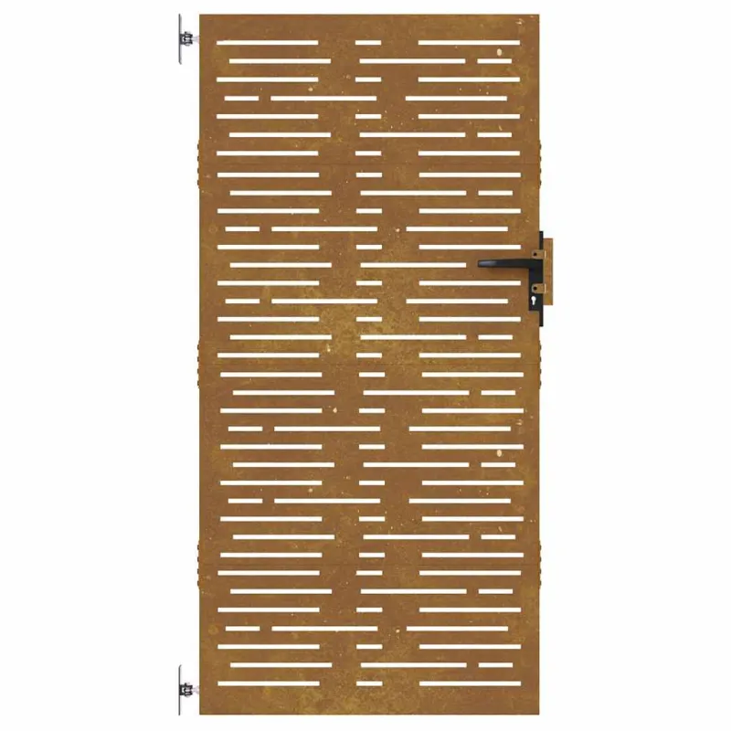 Sodo vartai, 85x175 cm, Corten plienas, kvadratinis dizainas