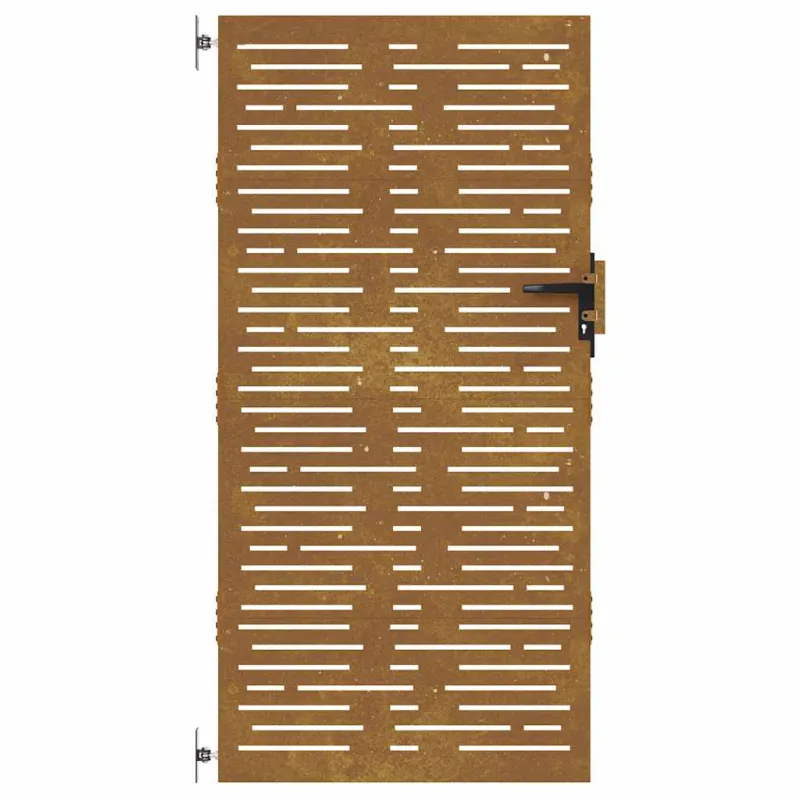 Sodo vartai, 85x200 cm, Corten plienas, kvadratinis dizainas