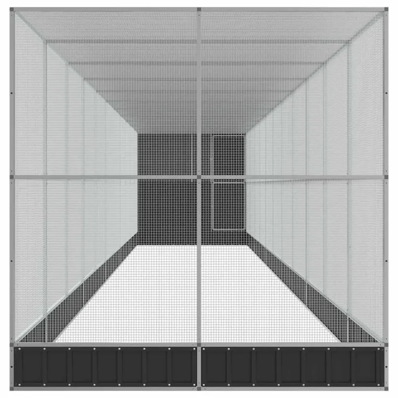 Paukštidė su prailginimu, sidabrinė, 1244x203x216cm, plienas