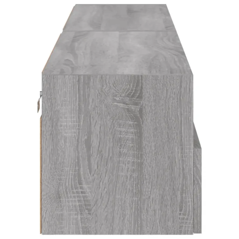 Sieninės TV spintelės, 2vnt., pilkos, 80x30x30cm, mediena