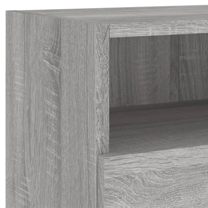 Sieninės TV spintelės, 2vnt., pilkos, 80x30x30cm, mediena