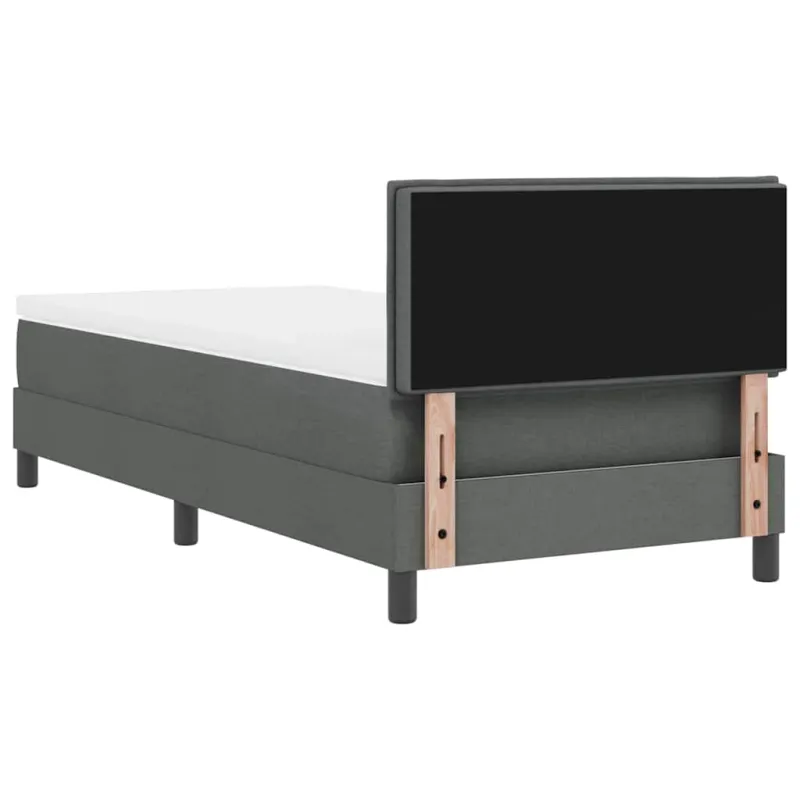 Kiemas lova su čiužiniu Tamsiai pilka 80 x 200 cm audinys