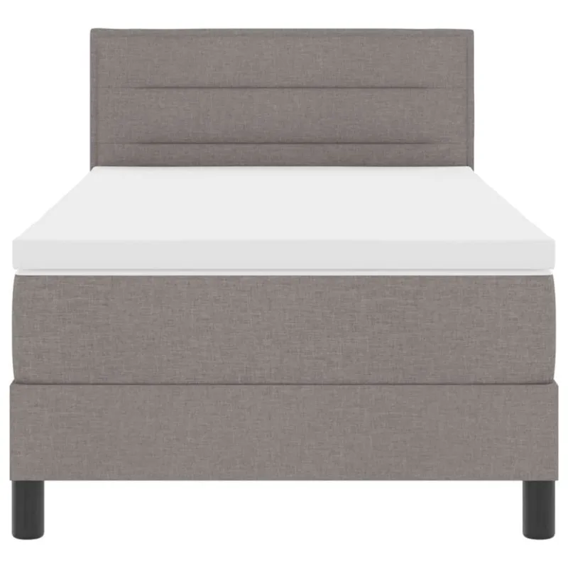 Kiemas lova su čiužiniu su LED Taupe 80 x 200 cm audinys