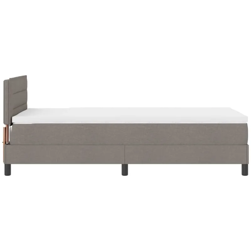 Kiemas lova su čiužiniu su LED Taupe 80 x 200 cm audinys